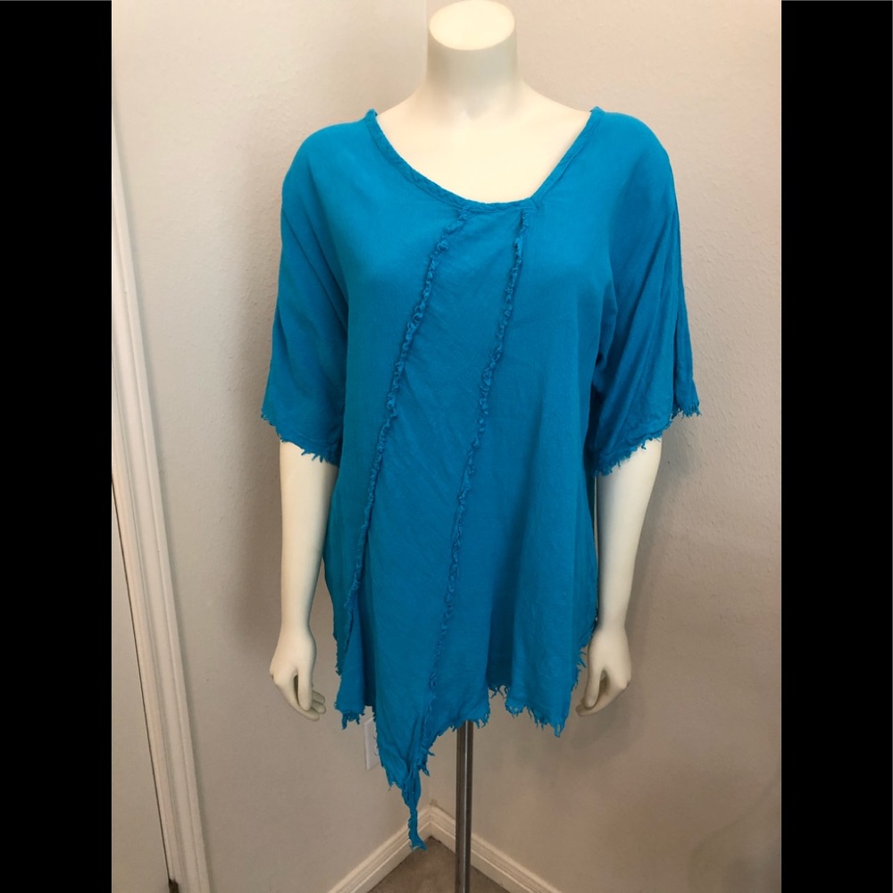 Oh My Gauze blue top